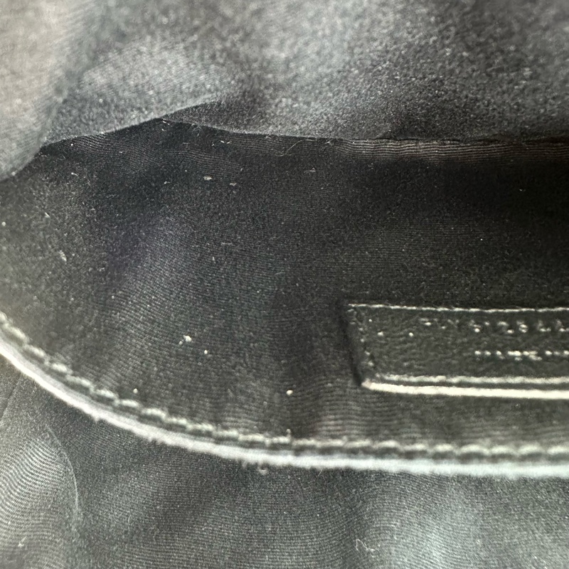YSL LOU 黑金羊皮流蘇相機包 斜肩包-23