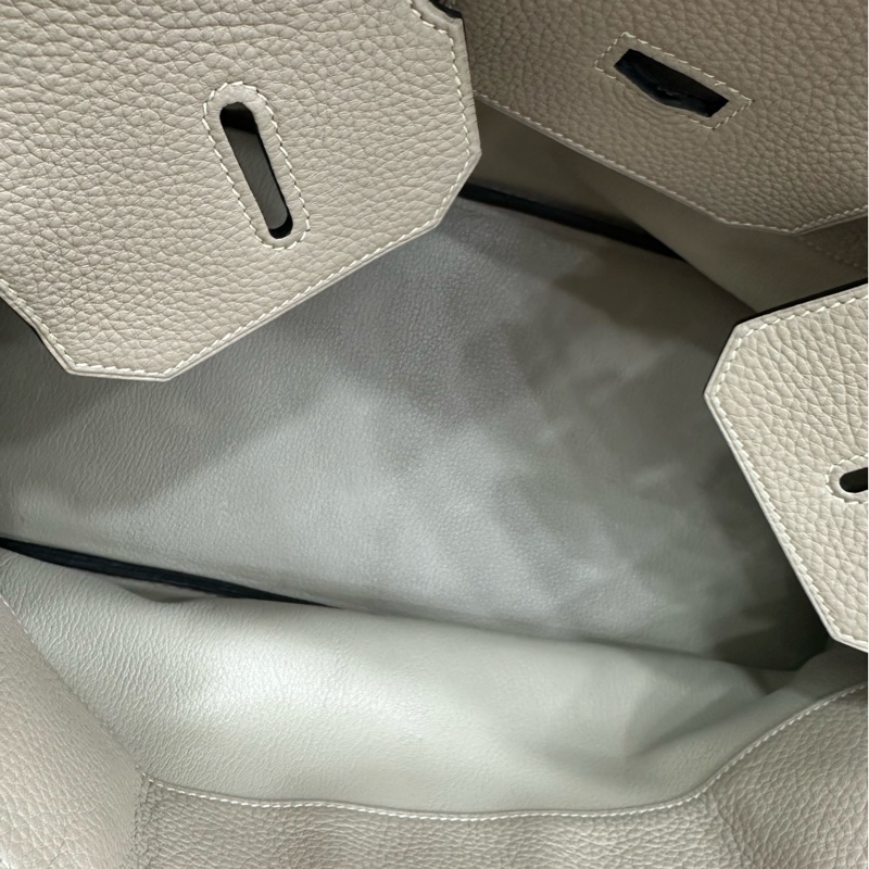 Hermes Birkin shoulder 42，框K，81 gris tourterlle 斑鳩灰銀扣 原始好成色，包型完美-8