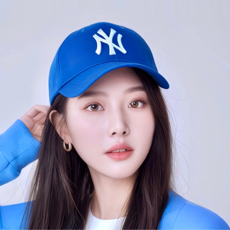 韓星閔熙珍同款MLB 經典寶藍色棒球帽(全新吊牌未拆)-0