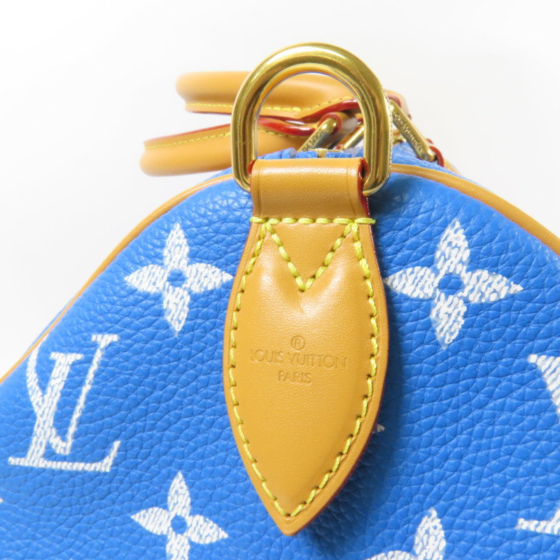 LOUIS VUITTON Monogram Calf Speedy P9 Bandouliere 40金扣手挽肩背兩用袋-11