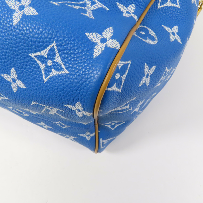 LOUIS VUITTON Monogram Calf Speedy P9 Bandouliere 40金扣手挽肩背兩用袋-19
