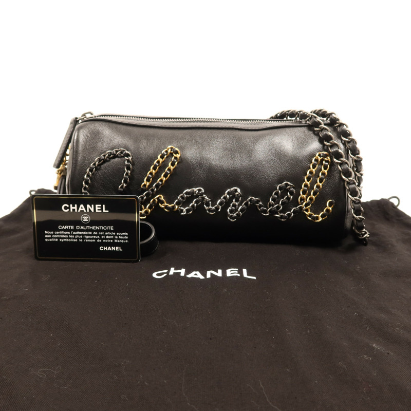 CHANEL 牛皮皮革Chain Shoulder Bag鏈帶肩背袋-8