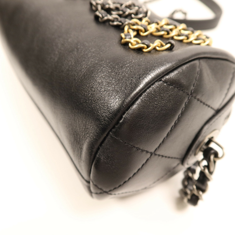 CHANEL 牛皮皮革Chain Shoulder Bag鏈帶肩背袋-10