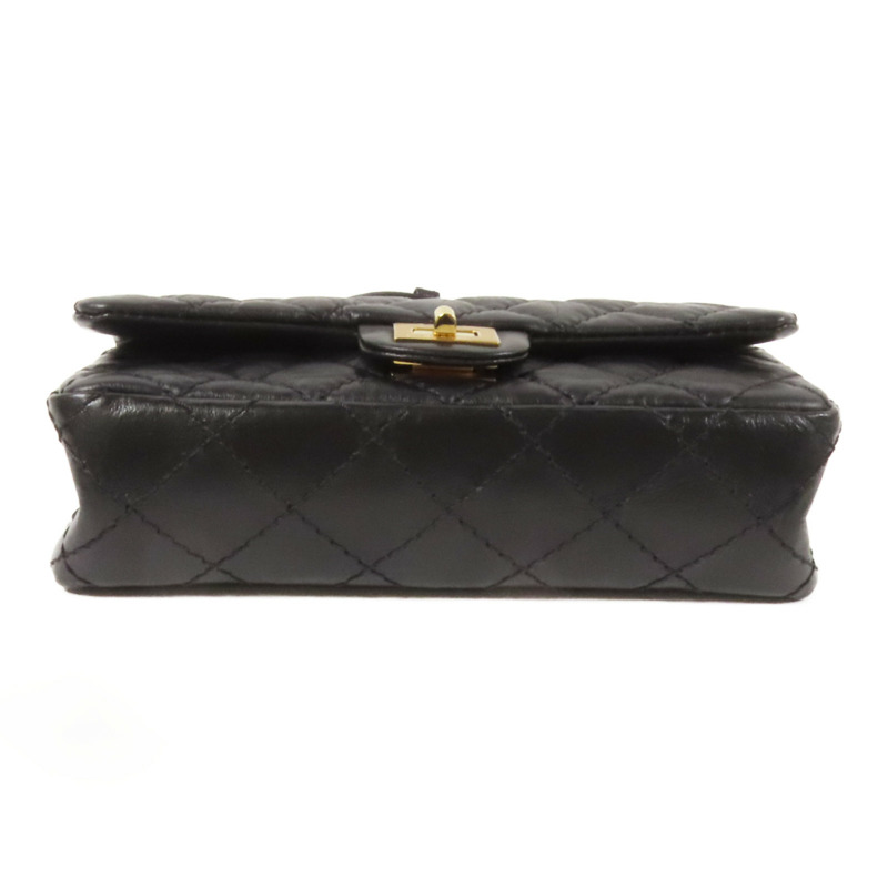 CHANEL 牛皮皮革2.55 Waist Bag金扣腰包-3