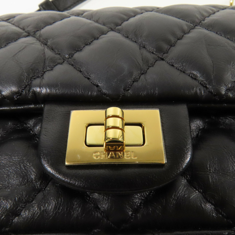 CHANEL 牛皮皮革2.55 Waist Bag金扣腰包-6