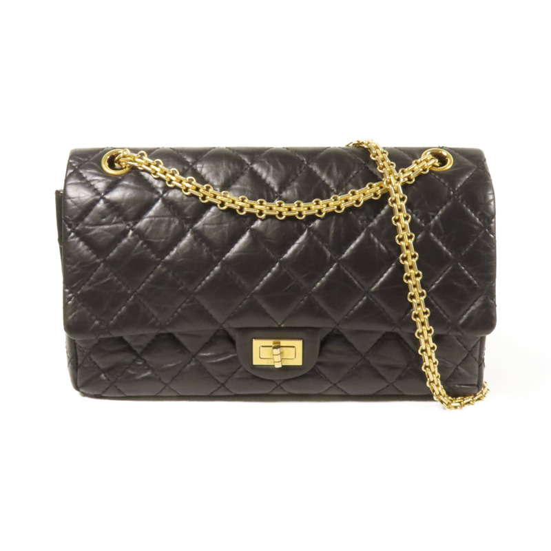 CHANEL 牛皮皮革2.55金扣鏈帶肩背袋-0