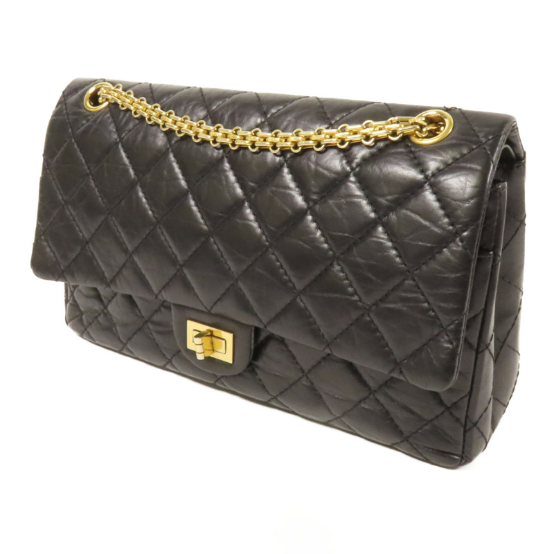 CHANEL 牛皮皮革2.55金扣鏈帶肩背袋-2