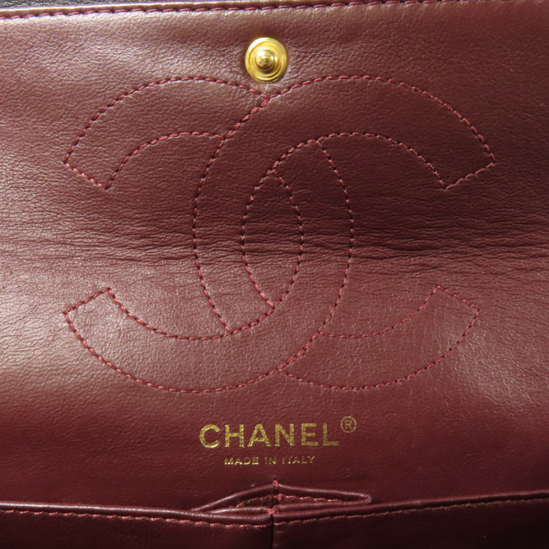 CHANEL 牛皮皮革2.55金扣鏈帶肩背袋-7