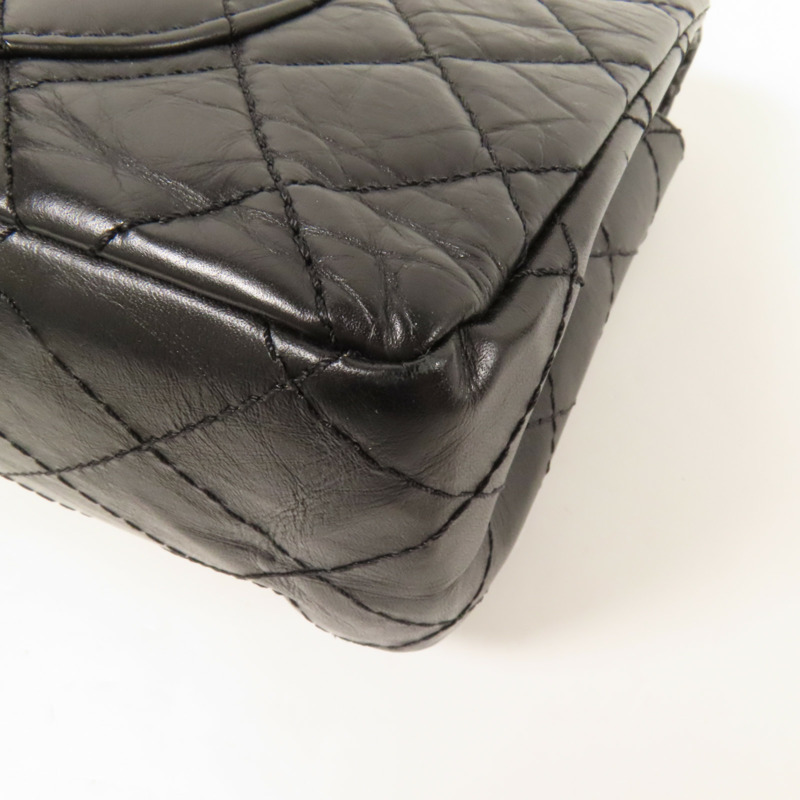 CHANEL 牛皮皮革2.55金扣鏈帶肩背袋-13