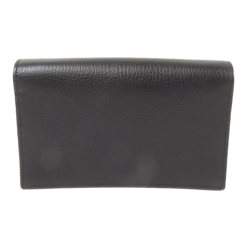 GUCCI 牛皮皮革GG Interlocking金扣鏈帶肩背袋-1