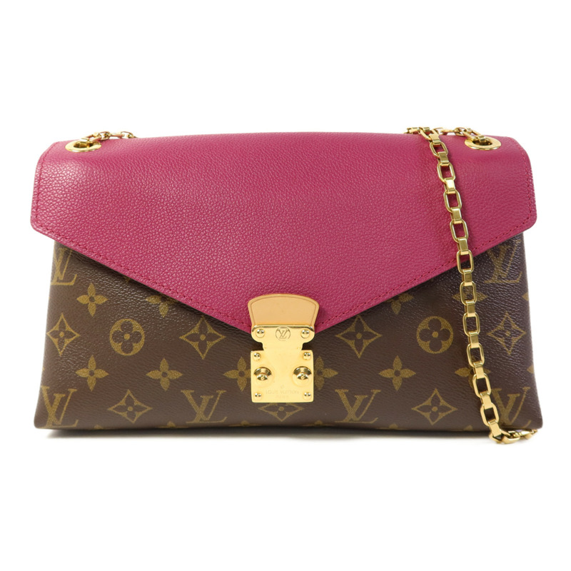 LOUIS VUITTON Monogram Pallas Chain金扣鏈帶肩背袋-0