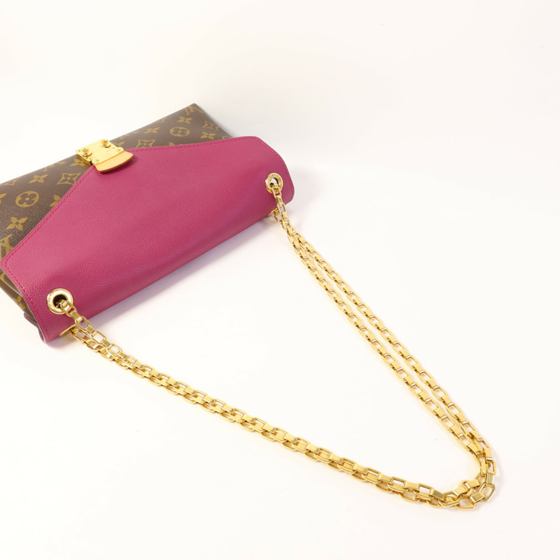 LOUIS VUITTON Monogram Pallas Chain金扣鏈帶肩背袋-5