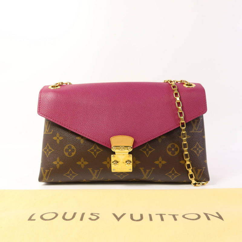 LOUIS VUITTON Monogram Pallas Chain金扣鏈帶肩背袋-18