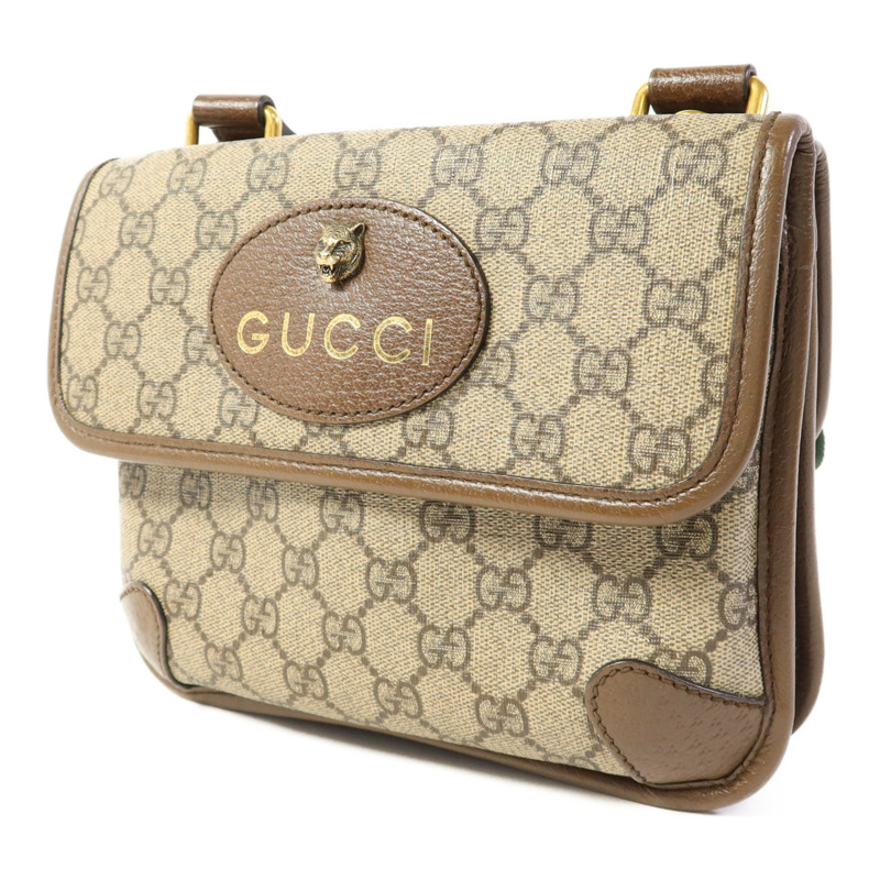 GUCCI 塗層帆布Neo Small GG Supreme金扣肩背袋-2