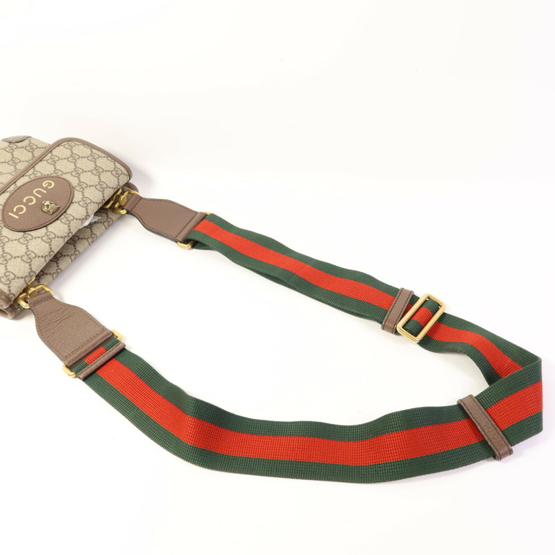 GUCCI 塗層帆布Neo Small GG Supreme金扣肩背袋-4