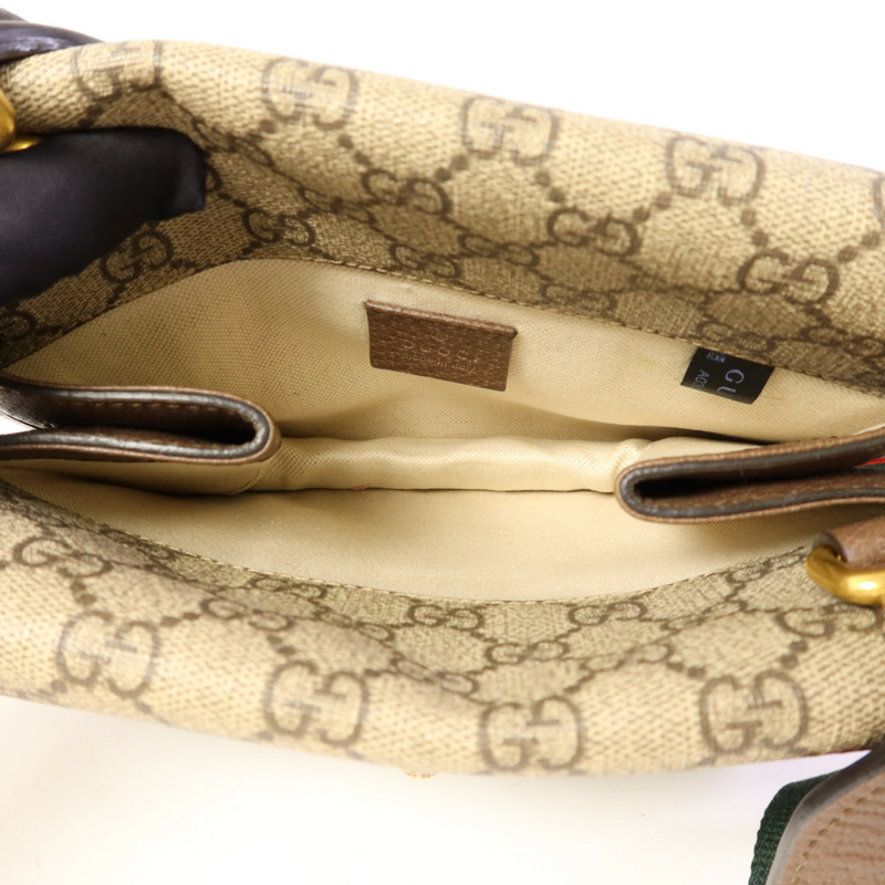GUCCI 塗層帆布Neo Small GG Supreme金扣肩背袋-5