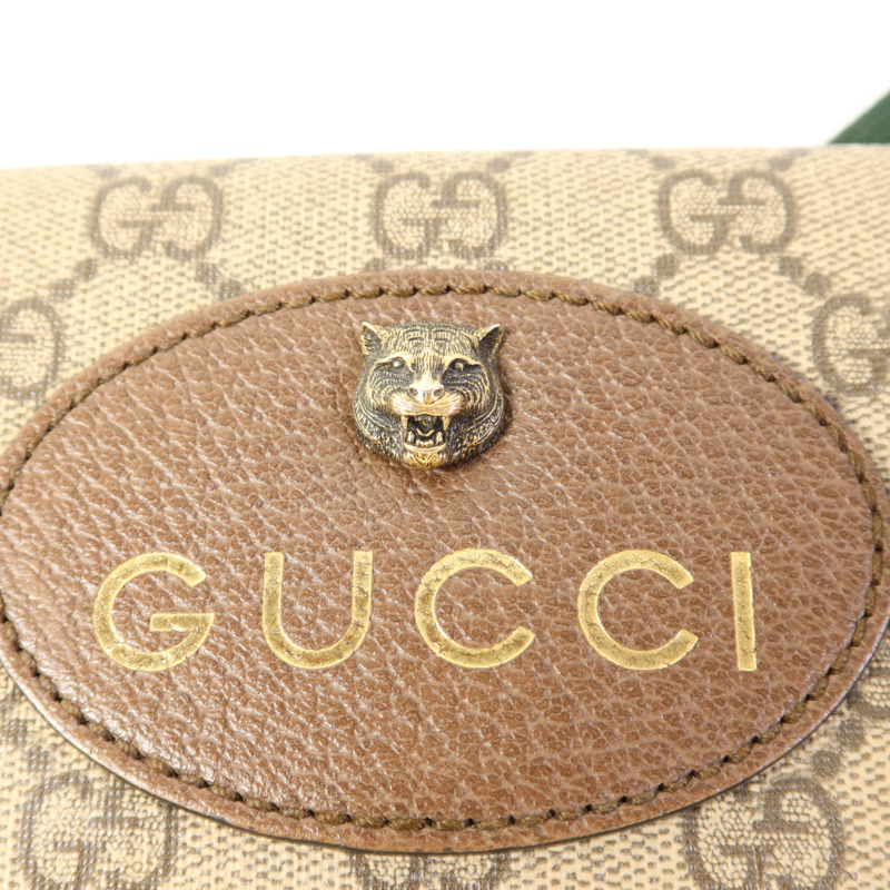 GUCCI 塗層帆布Neo Small GG Supreme金扣肩背袋-9