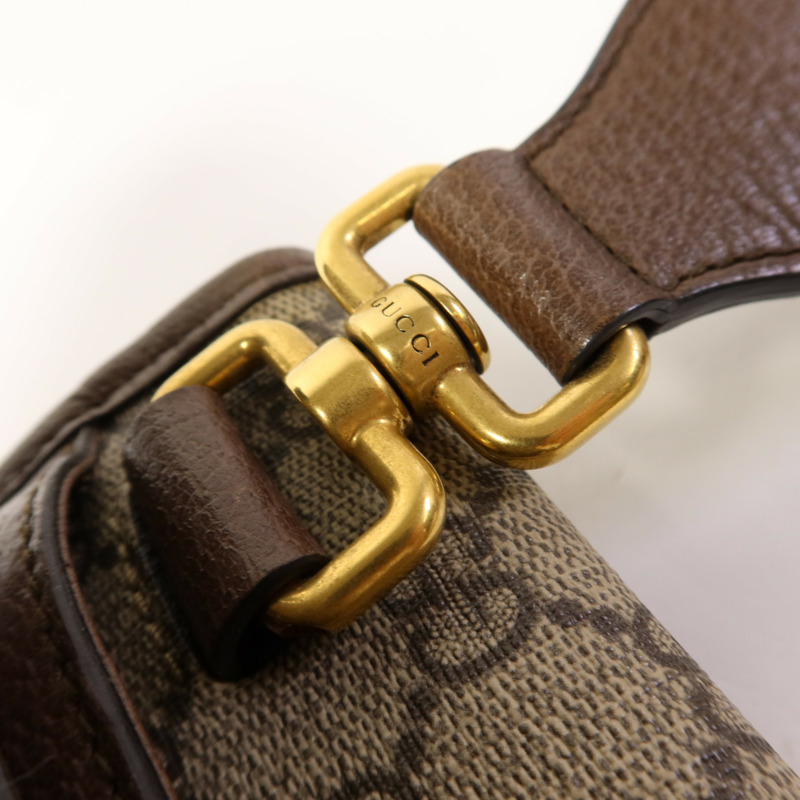 GUCCI 塗層帆布Neo Small GG Supreme金扣肩背袋-10
