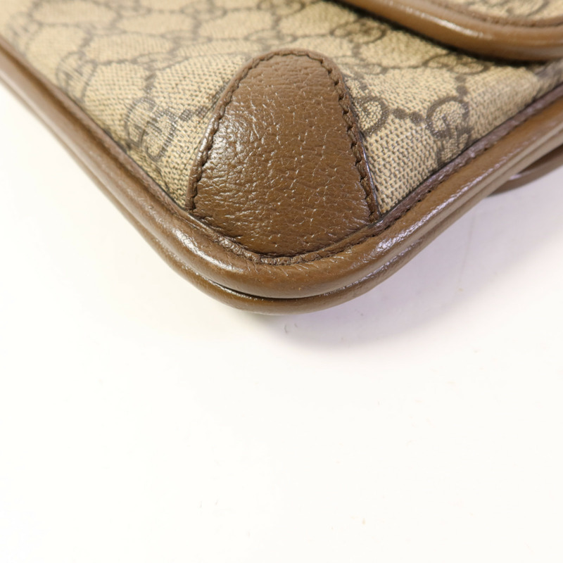 GUCCI 塗層帆布Neo Small GG Supreme金扣肩背袋-12