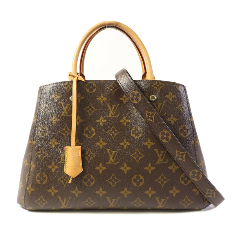 LOUIS VUITTON Monogram Montaigne MM金扣手挽肩背兩用袋-0