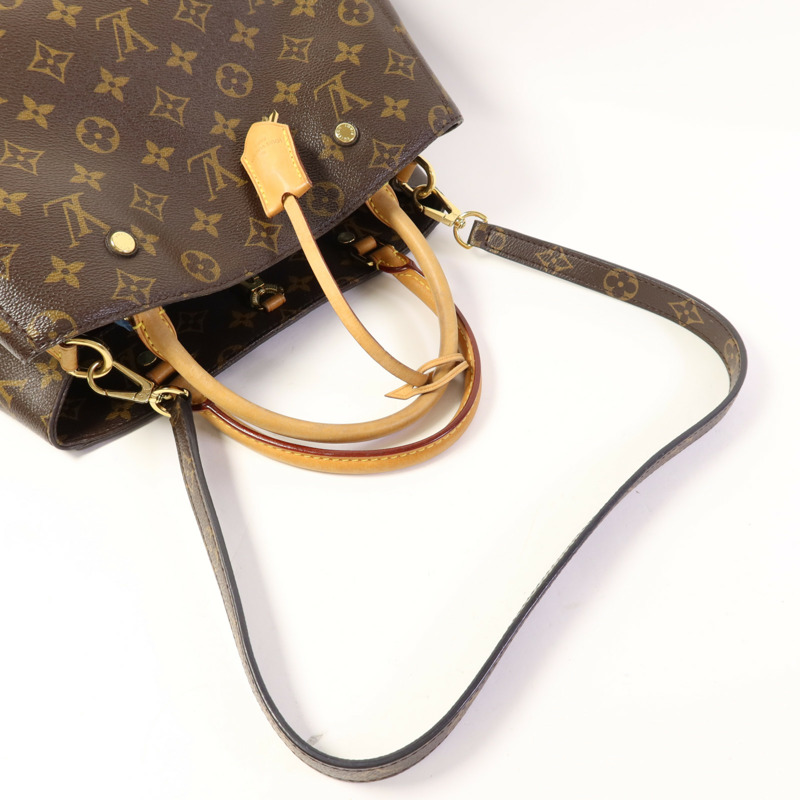 LOUIS VUITTON Monogram Montaigne MM金扣手挽肩背兩用袋-4