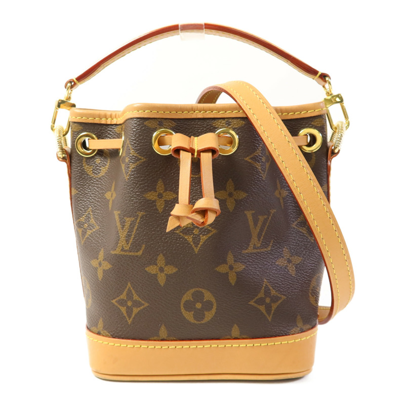 LOUIS VUITTON Monogram Nano Noe金扣手挽肩背兩用袋-0