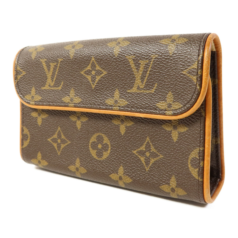 LOUIS VUITTON Monogram Pochette Florentine金扣腰包棕色-2