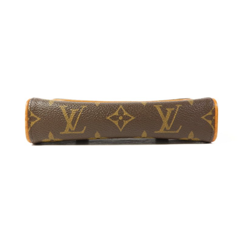 LOUIS VUITTON Monogram Pochette Florentine金扣腰包棕色-3