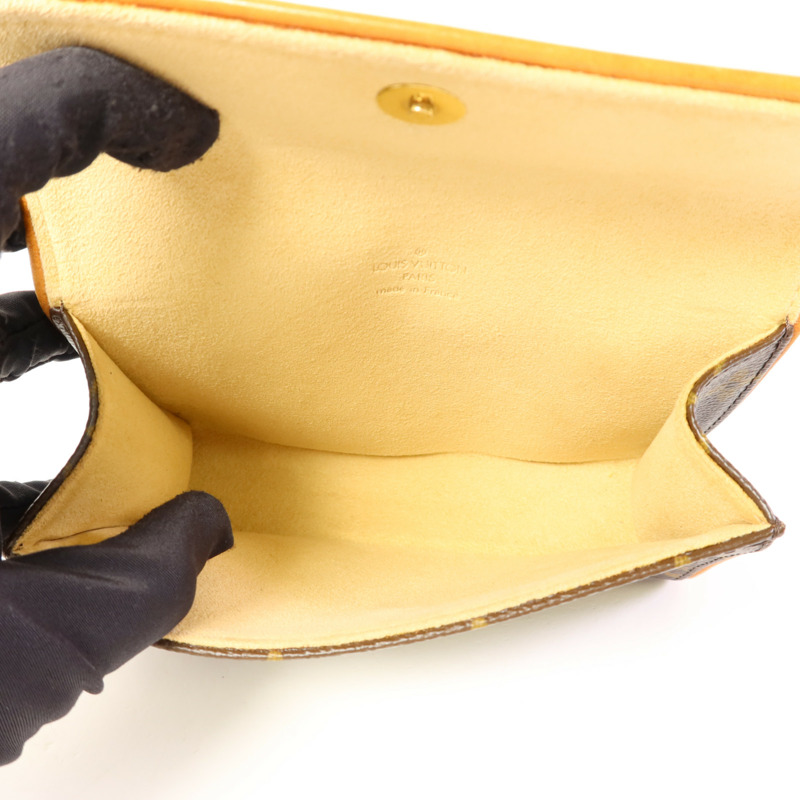 LOUIS VUITTON Monogram Pochette Florentine金扣腰包棕色-5