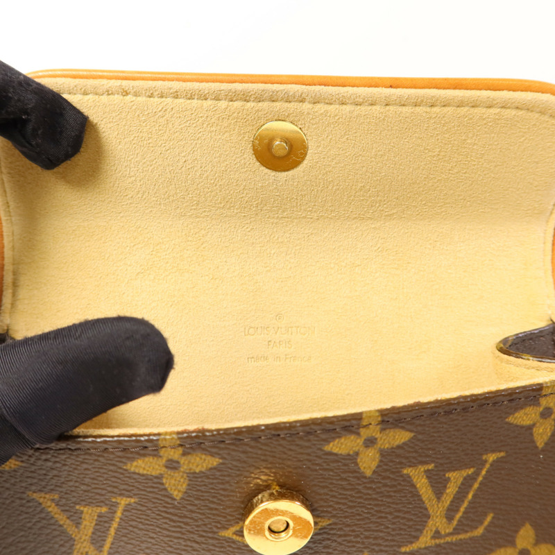 LOUIS VUITTON Monogram Pochette Florentine金扣腰包棕色-6