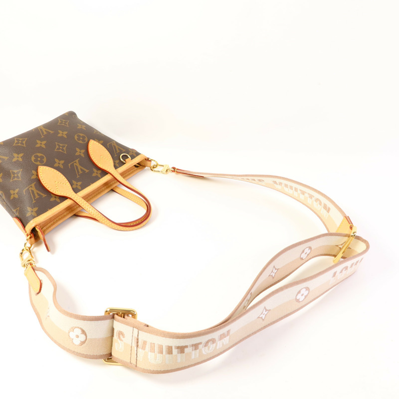 LOUIS VUITTON Monogram Neverfull BB金扣手挽肩背兩用袋-5