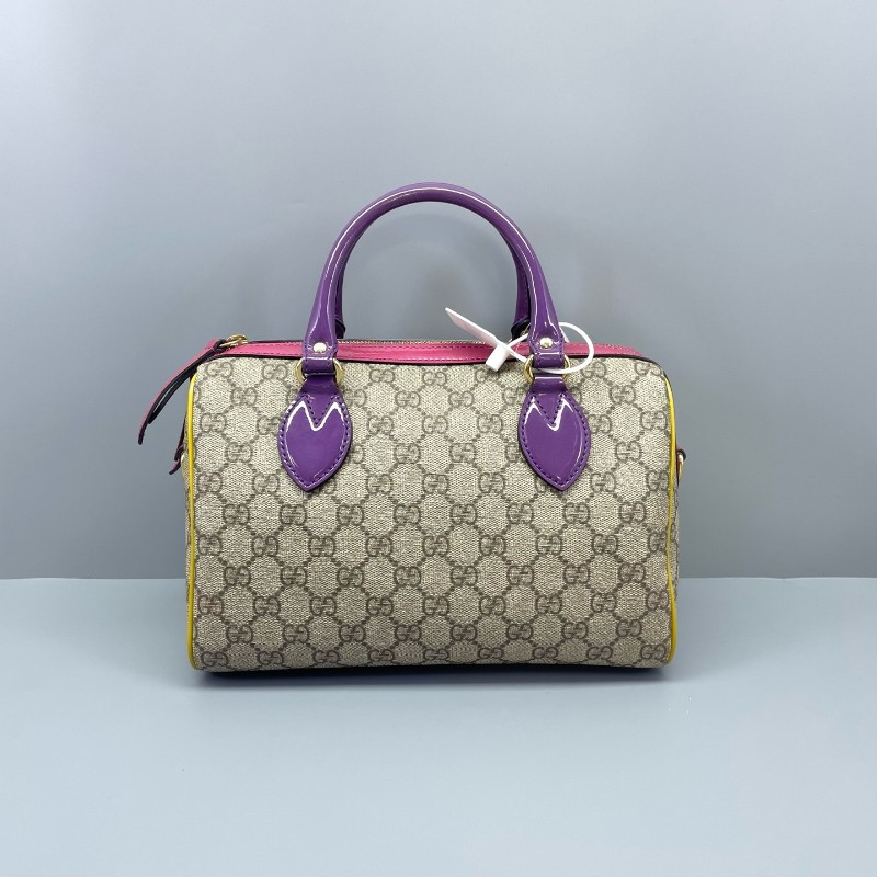 Gucci古馳波士頓枕頭包老花 手提包 肩背包-1