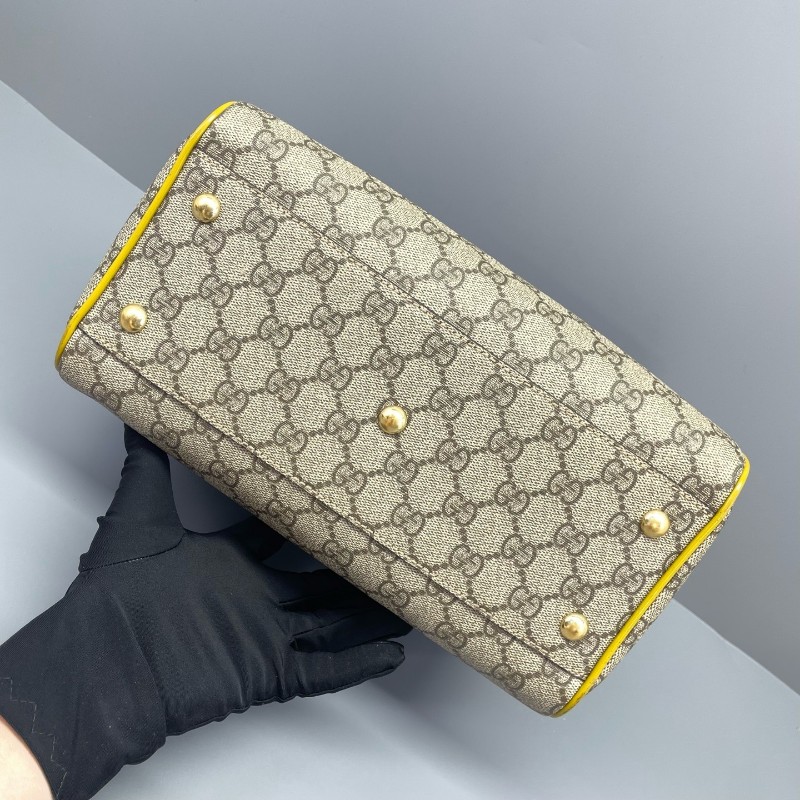 Gucci古馳波士頓枕頭包老花 手提包 肩背包-2