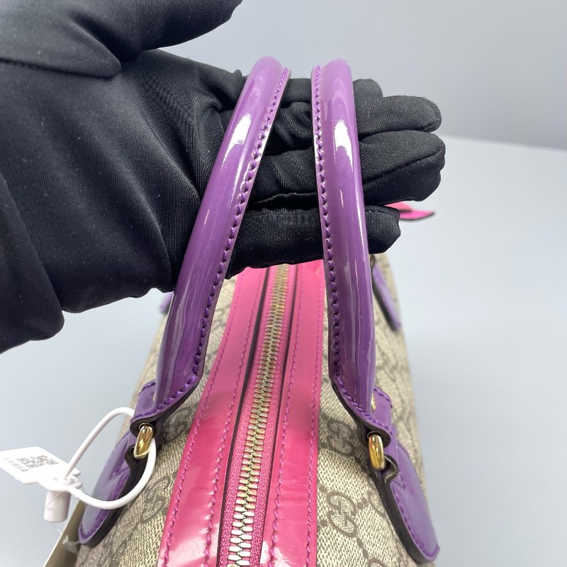 Gucci古馳波士頓枕頭包老花 手提包 肩背包-15