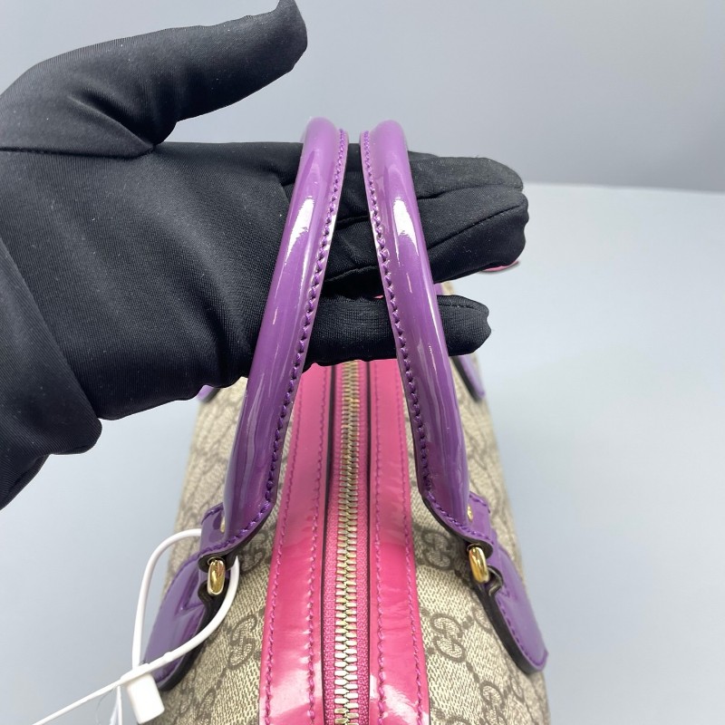 Gucci古馳波士頓枕頭包老花 手提包 肩背包-20