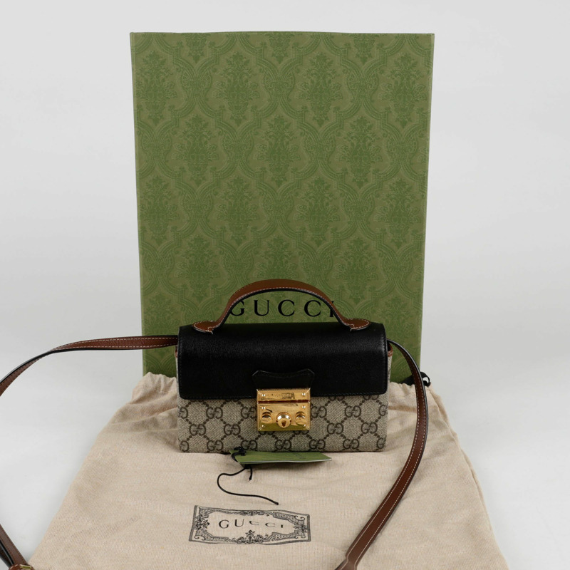 GUCCI 掛鎖迷你頂部提把托特單肩包 652683-0