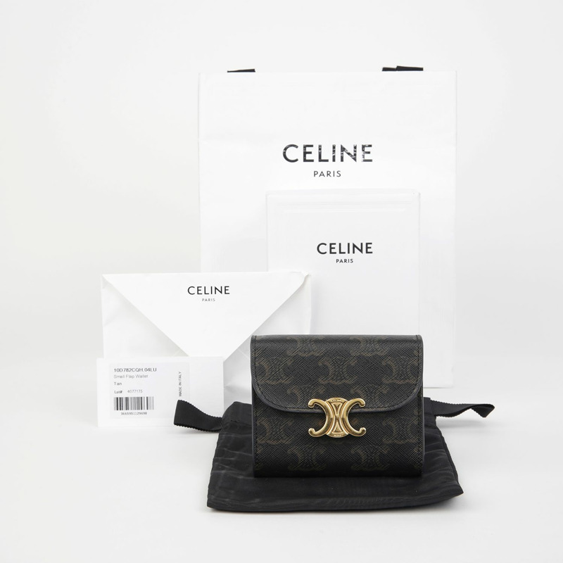 CELINE 10D782CQH Trionf 小號翻蓋皮夾-0