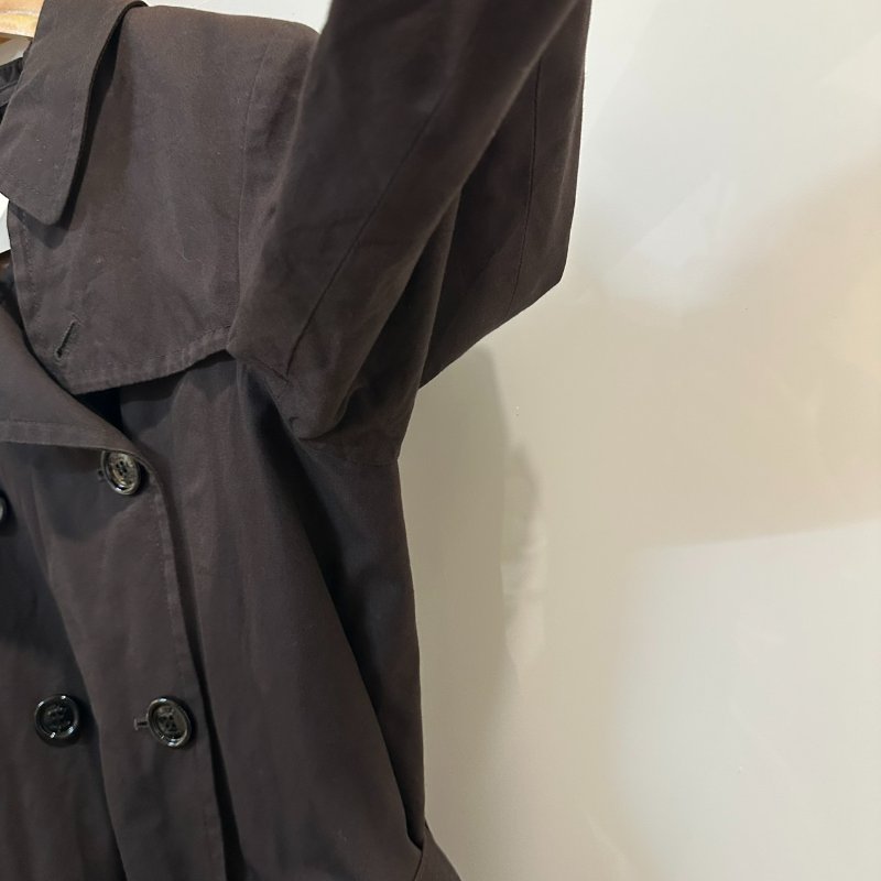 【美收精品】BURBERRY 深咖啡色風衣外套 4-137【隔月月中將轉賣至日本 上架期限30天】-5