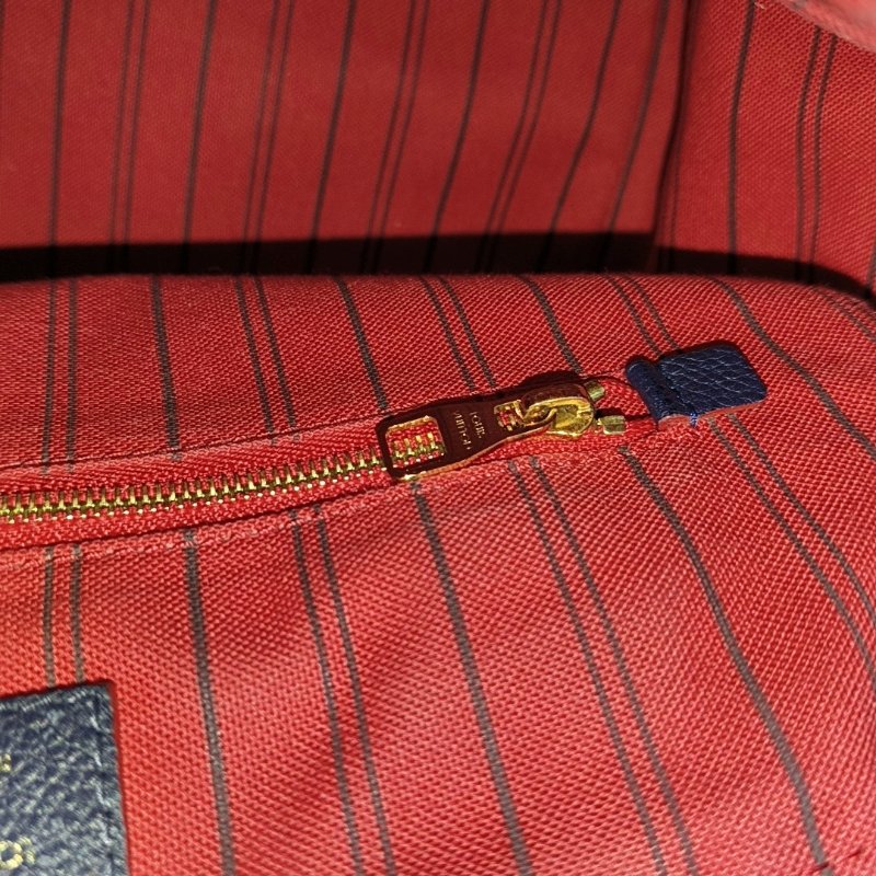 LOUIS VUITTON SPEEDY 25 深藍色牛皮壓紋波士頓包肩背包手提包斜背包 金色五金 可拆卸肩帶-16