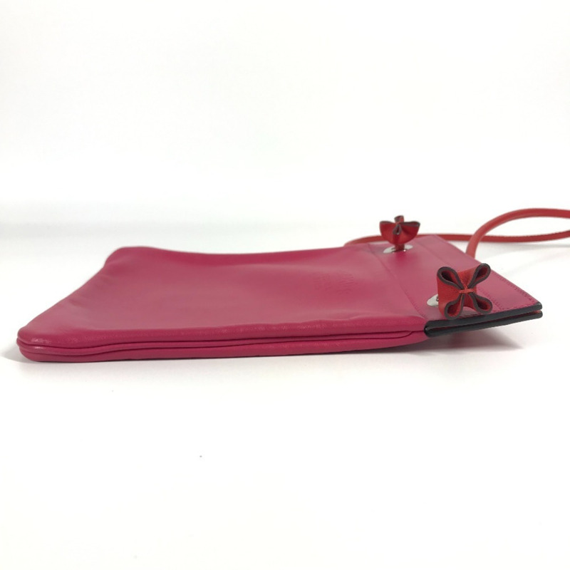 HERMES Bicolor Sac Aline 迷你粉紅皮革肩背包-3