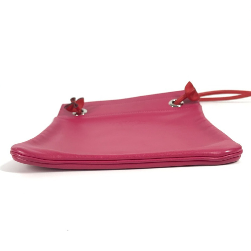 HERMES Bicolor Sac Aline 迷你粉紅皮革肩背包-4