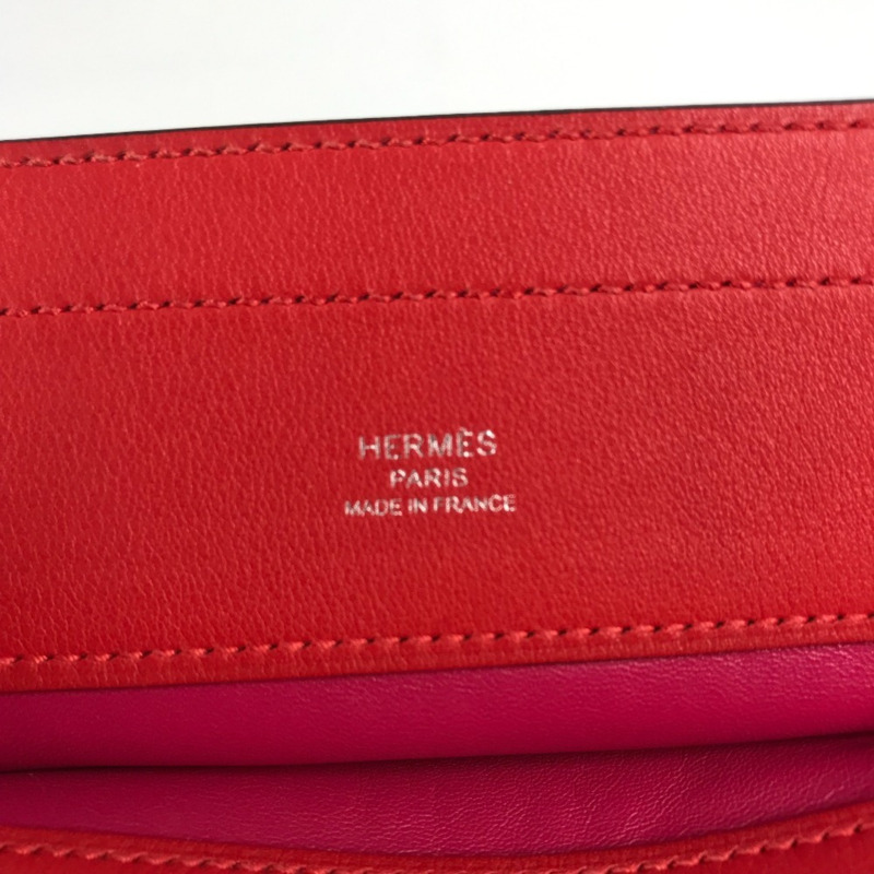 HERMES Bicolor Sac Aline 迷你粉紅皮革肩背包-12