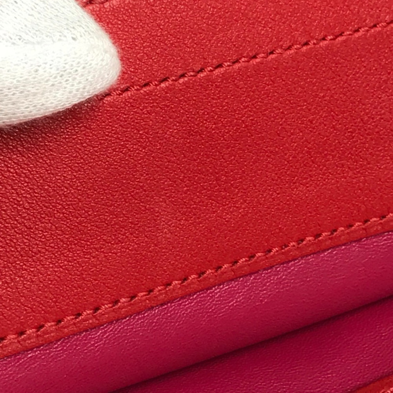HERMES Bicolor Sac Aline 迷你粉紅皮革肩背包-14