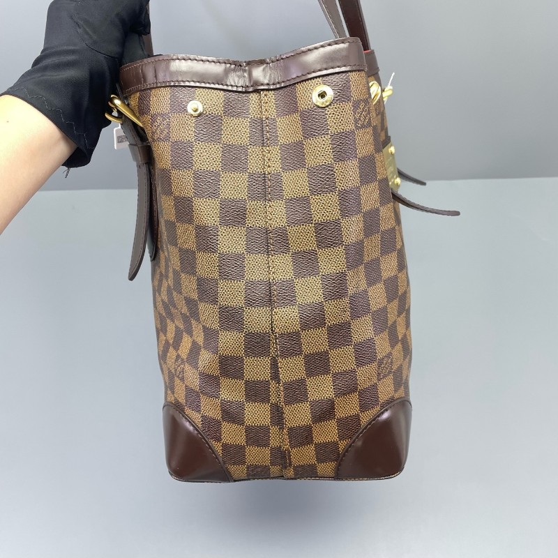 LV hampstead棋盤格拼棕 手提包 肩背包-2