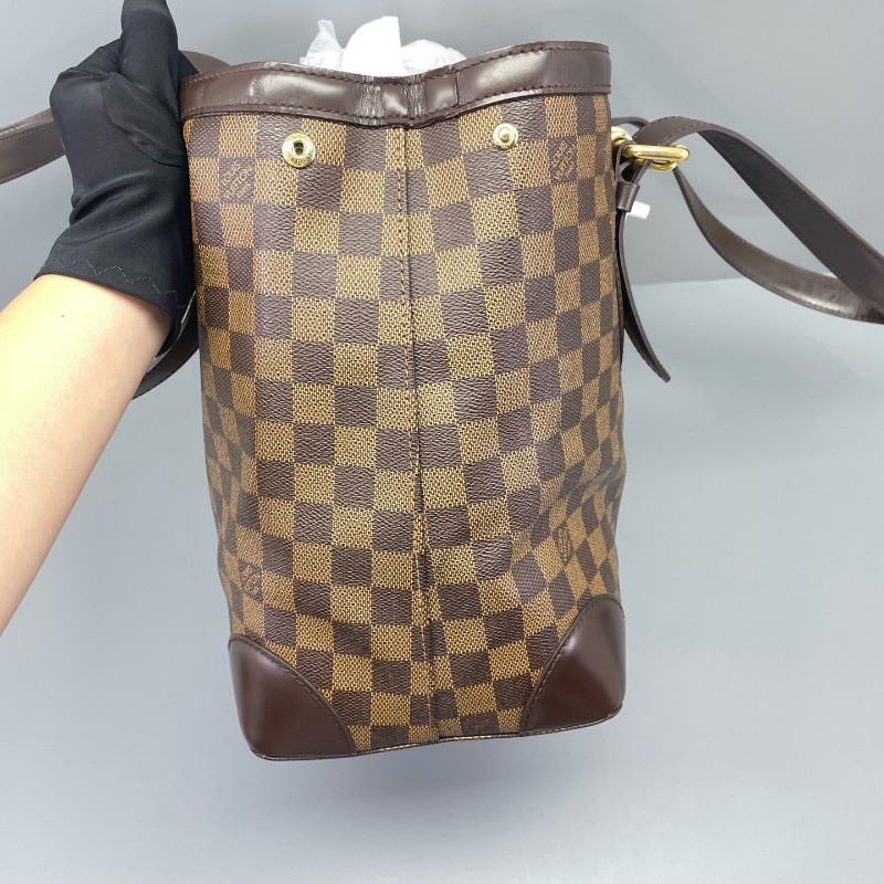 LV hampstead棋盤格拼棕 手提包 肩背包-3