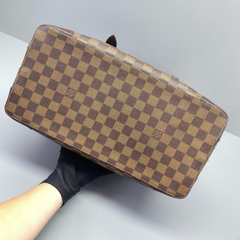 LV hampstead棋盤格拼棕 手提包 肩背包-4