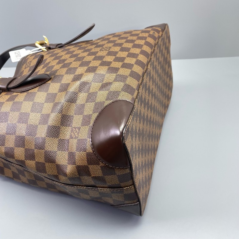 LV hampstead棋盤格拼棕 手提包 肩背包-5