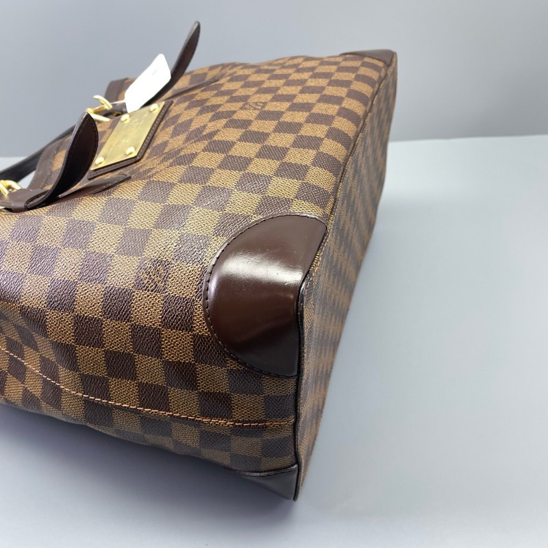 LV hampstead棋盤格拼棕 手提包 肩背包-8