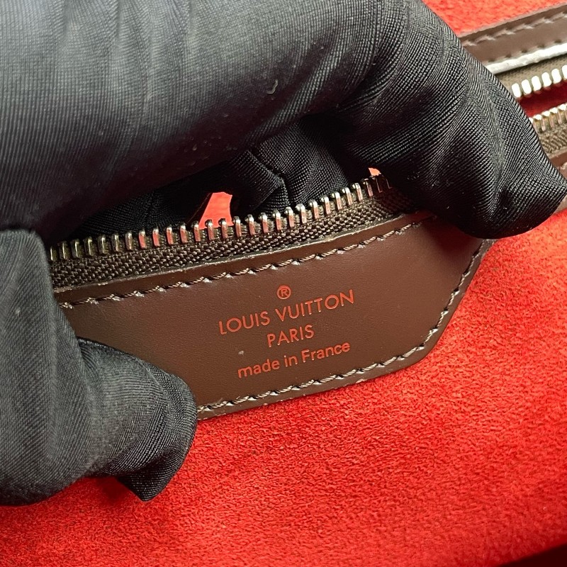LV hampstead棋盤格拼棕 手提包 肩背包-15