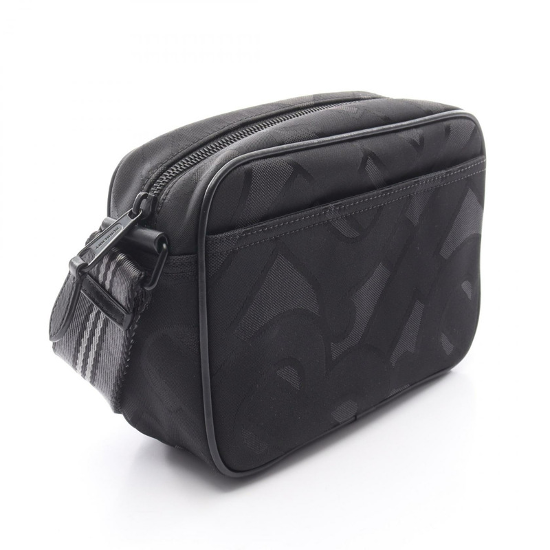 BURBERRY TB Monogram Paddy 單肩斜背包 8043708 尼龍黑色二手-1